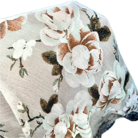 POL - Navy and Mint Green Mixed print Belted Kimono Duster - Picture 12 of 14